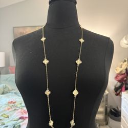 Long Clover With Gold And Cream Enemal