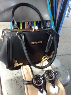 Michael Kors purse and sandals