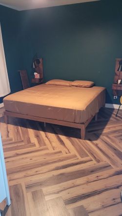 King size bed frame and mattress
