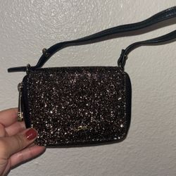 Black glitter wallet