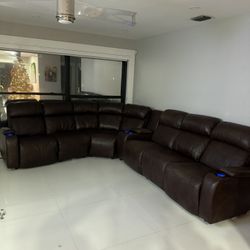 Leather Sectional Sofa 