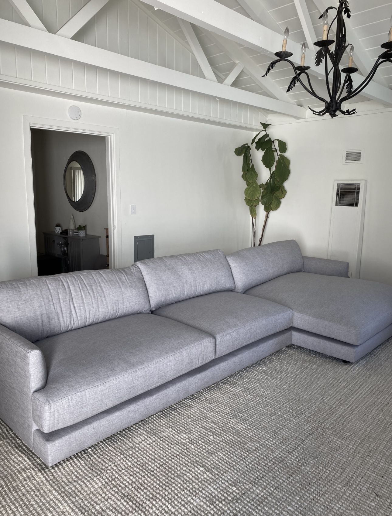 Custom West Elm Couch Double Wide Chaise Lounge 
