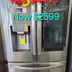 24 cu. ft. smart wifi enabled instaview door in door counter depth refrigerator with craft ice maker