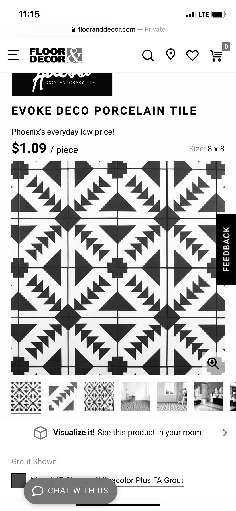 Evoke Deco Porcelain Tile -14 boxes (252 Pieces, 112SFT~ )