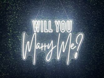 Will you marry Me proposal neon sign