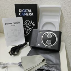 Digital Camera, 48MP FHD 1080P Point and Shoot Camera with 16x Zoom, Autofocus 