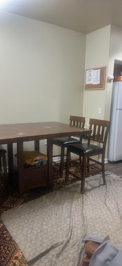 Dining table with four chairs