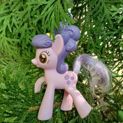 MLP My Little Pony B.B  Brushable 2014 "2 inch Hasbro Upcycled Toy Keychain