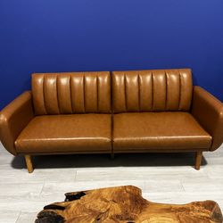 LEATHER RECLINING COUCH