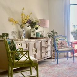 Faux Bamboo Chairs $460