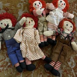 Vintage Raggedy Ann & Andy Dolls