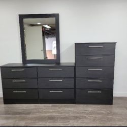 Dresser Whit Mirror And Chest - Cómoda Con Espejo Y Gavetero 