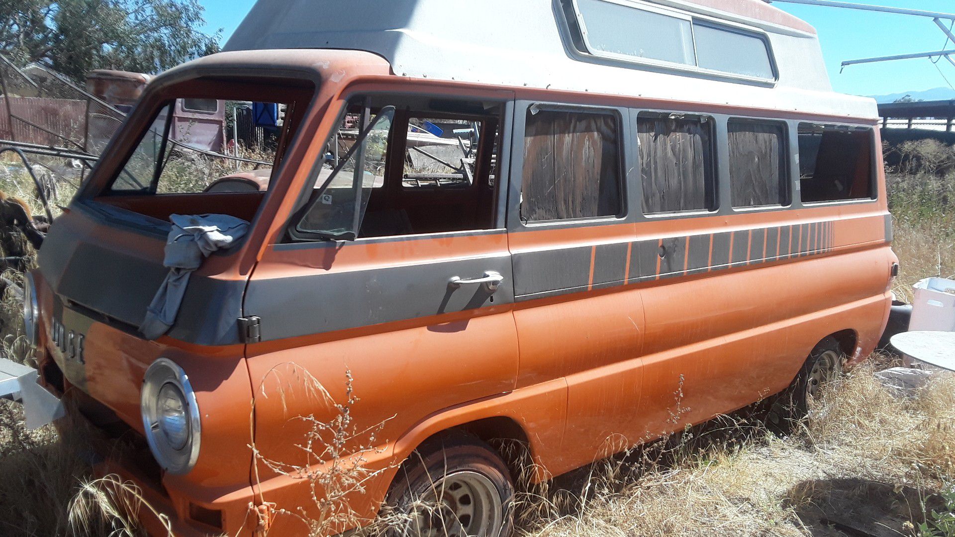 68 Dodge van with camper stock