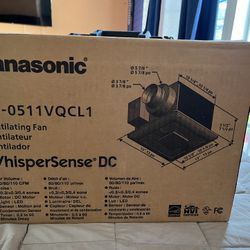 Panasonic WhisperSense DC fan-LED Lights Motion and Humidity Sensors Delay Timer Pick-A-Flow Speed Selector 50, 80
