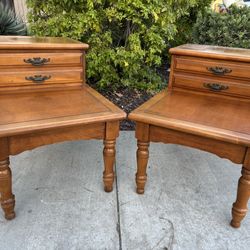 Mid Century Solid Wood Dresser Chest of Drawers End Table Nightstand Furniture Set