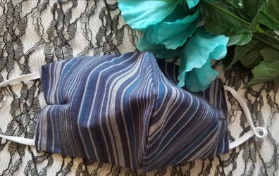 Face Mask Blue Stripes
