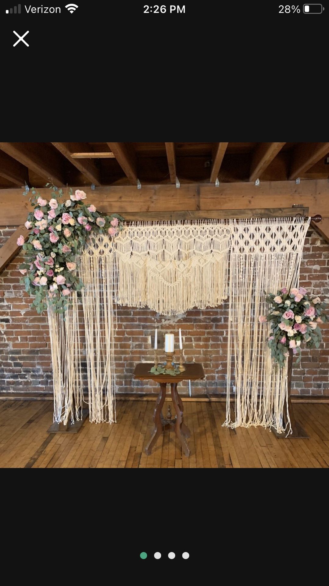 Wedding Portable 3 piece wooden arch