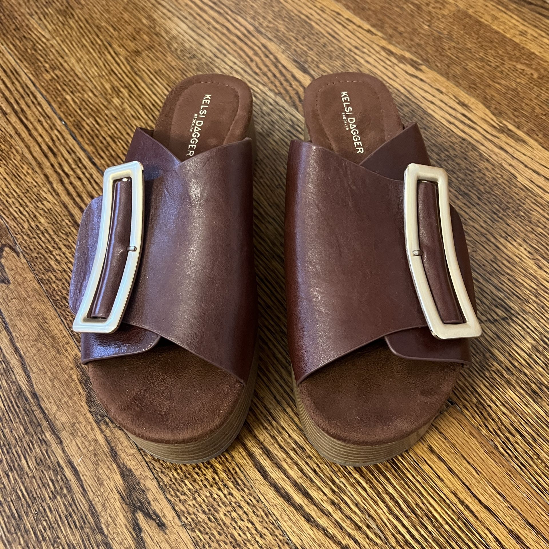 Kelsi Dagger Brooklyn Dover Platform Sandals Cider Anthropologie sz 8.5 NWOT