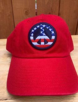 Ordinary Crowns Americana Dad Hat Red Snapback