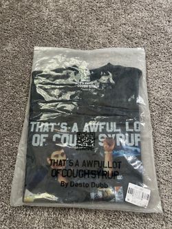 Alocs that a lot of coguh syrup x Asaail scar face tee color way black and whire size S