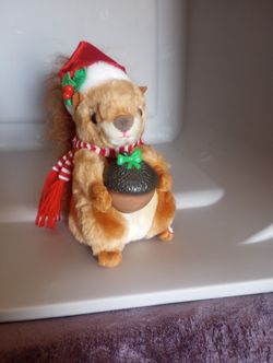 Singing Squirrel Plushie 8" Tall