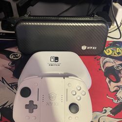 Nyxxi Controller, Nyxxi Carbon Fiber Carrying Case, and Nintendo Controller Case