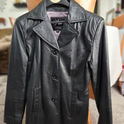 Wilsons Maxima Black Leather Jacket. Size M