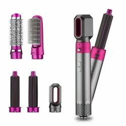 Hot Air Brush 5 in 1 Hair Dryer Brush Negative Ionic Detachable Hair Dryer Styler Air Culer Wand Hair Straightener Brush Blow