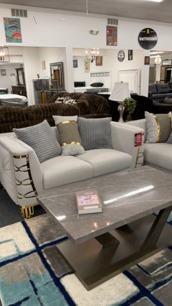 New modern sofa and love seat
