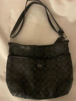 Grey and black vintage Coach bag