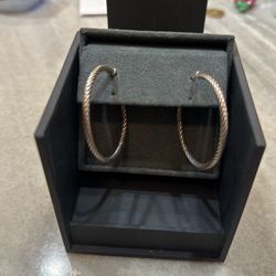 David Yurman 1.5in Cable Earrings