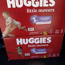 Huggies Diapers SIZE 5&6, $37 Each Box Firm Prices