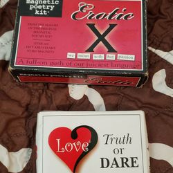 Erotic Magnetic Poetry Kit & Truth or Dare Card Game 