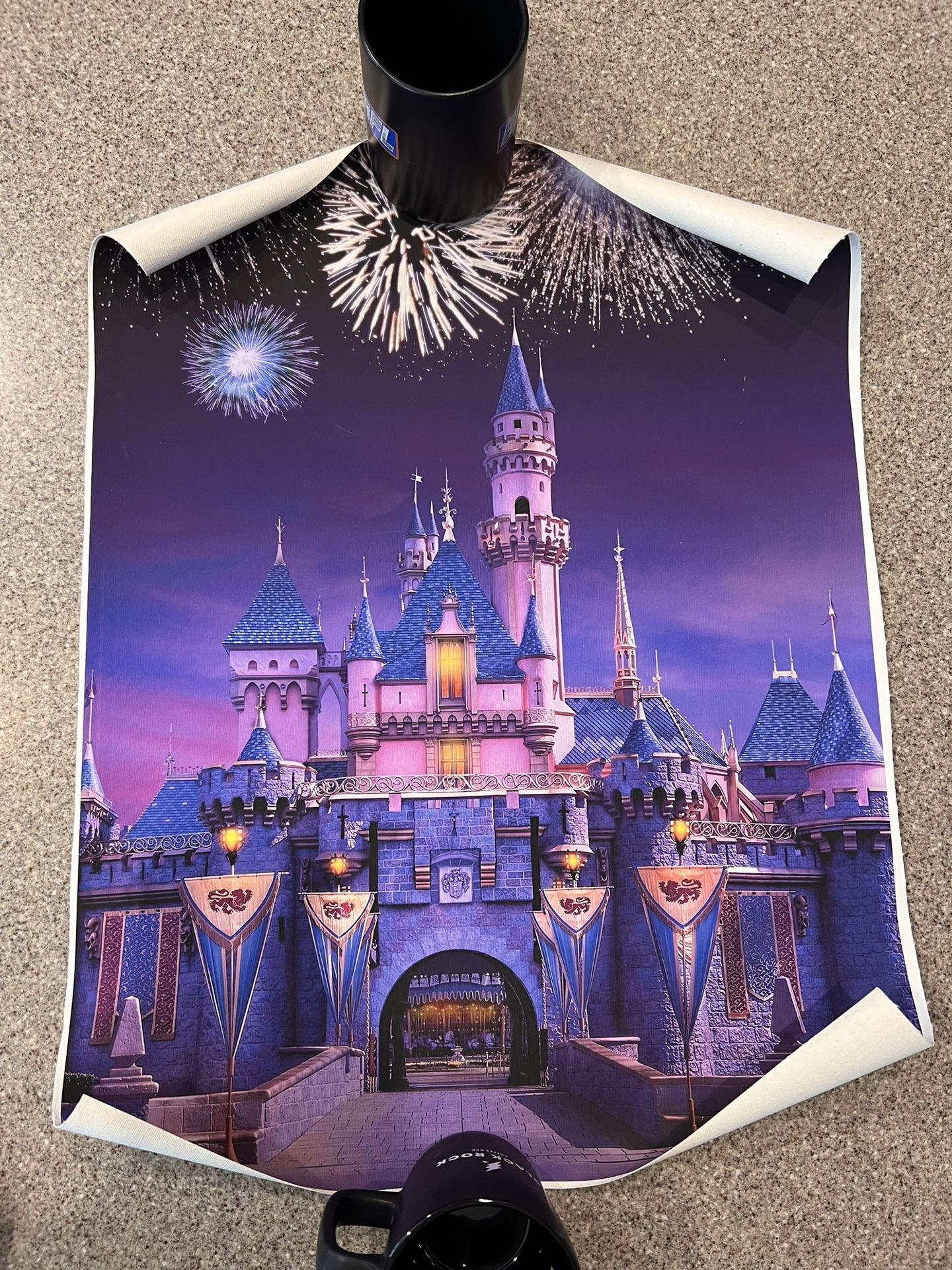 Disneyland Castle Fireworks Canvas Poster 18”x24”
