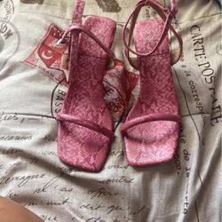 New york and company pink ashlyn heels 