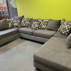 Grey Sectional Floor Model 