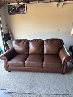 Brown Leather Couch