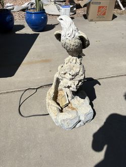 Eagle On A Water Fountain Complete With Water Pump