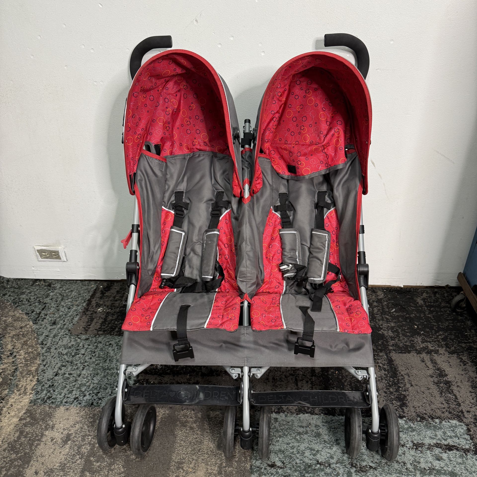 Delta Double Stroller Folding Side by Side