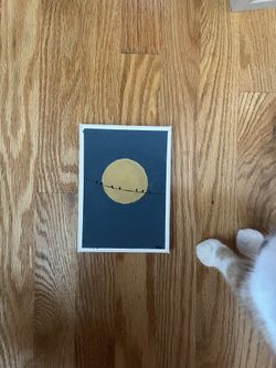 Mini Hand Painted Acrylic Moon And Birds 