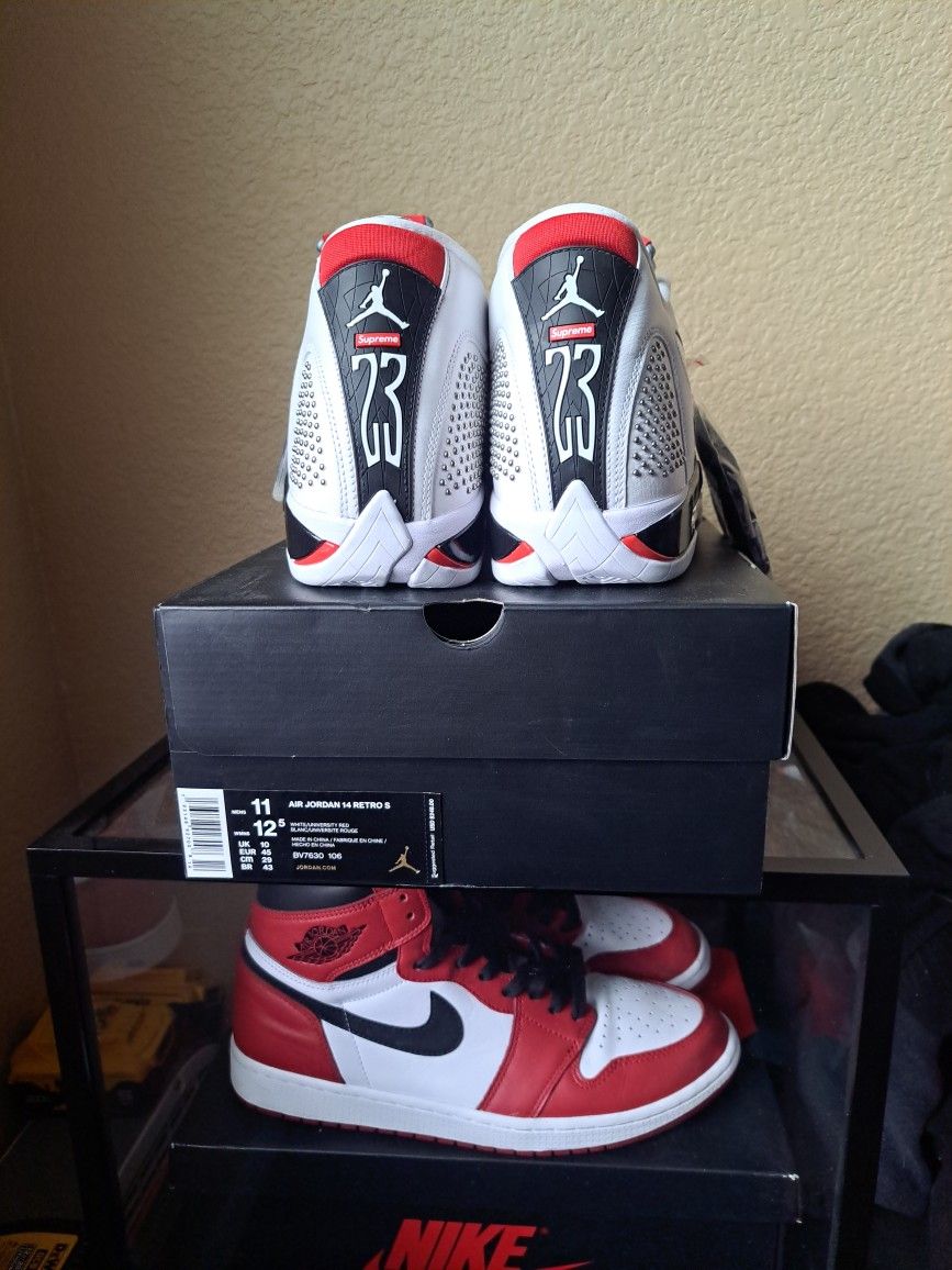 Jordan 14 Retro Supreme White New In Box $290