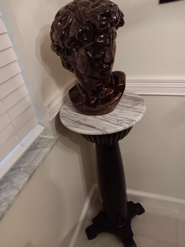 King David Head Sculpture with Stand