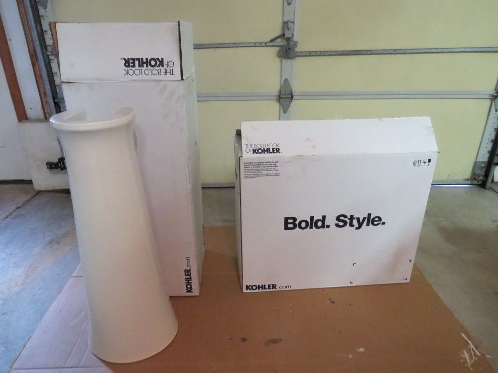 NEW Kohler Rectangular Pedestal Sink