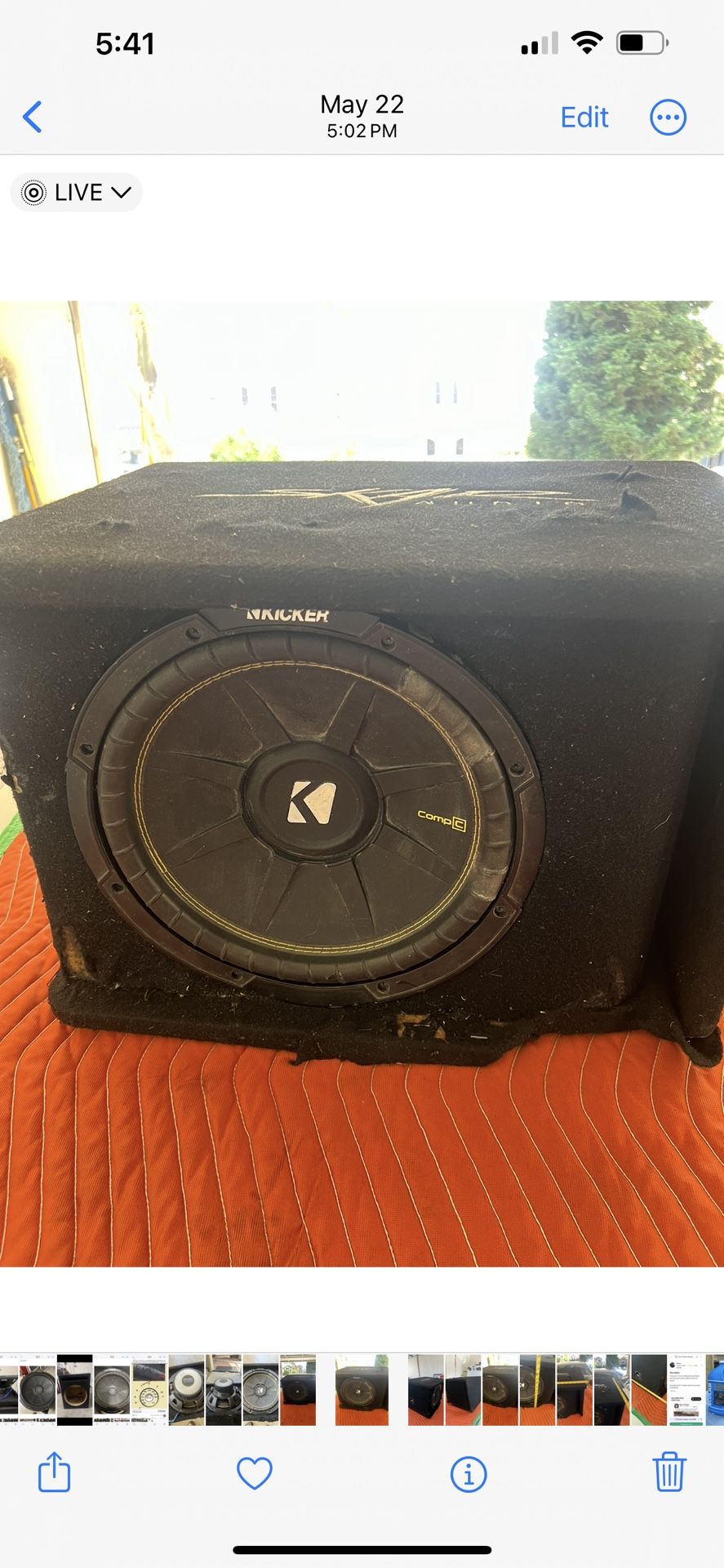 One 12” Kicker with box