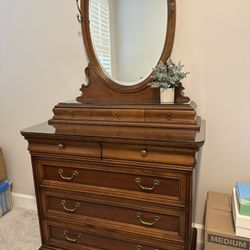 Dresser W/Mirror And Queen Bed