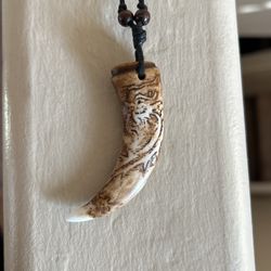 Beautiful Hand carved Sun And Dragon Necklace