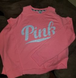 Pink cold shoulders sweatshirt