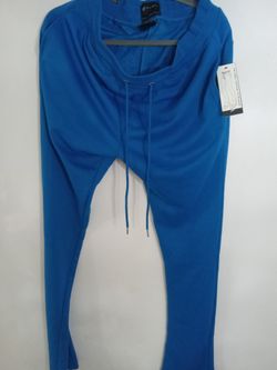 Blue Skinny Super Stacked Sweat Pants New W/Tags