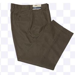 Braggi by Louis Raphael 36X29 Mushroom colour Dress Pant Pleated front Cuffs-New