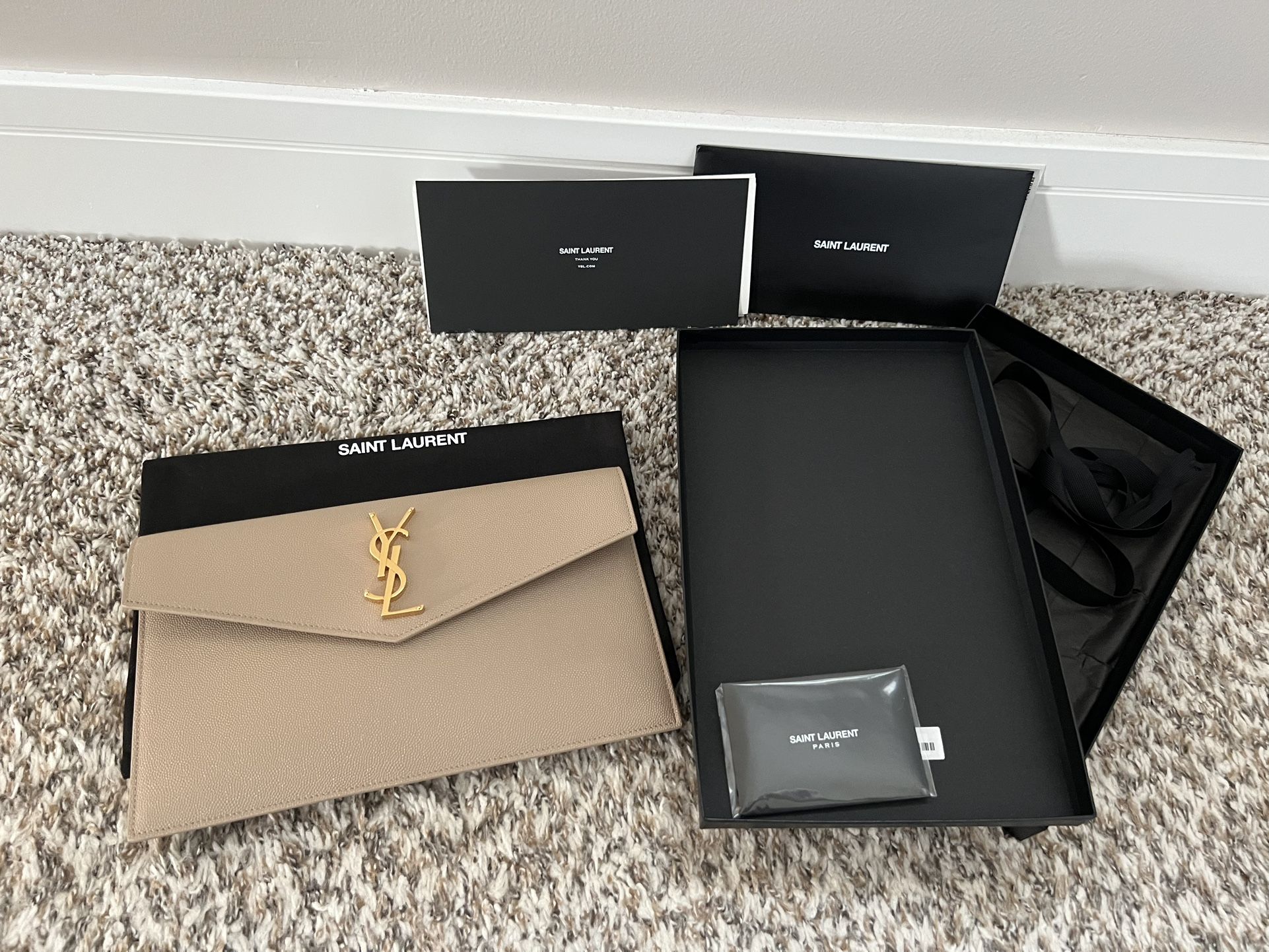 Ysl Sunset Croc Embossed Leather Clutch Ysl Wristlet Bag Men's YSL